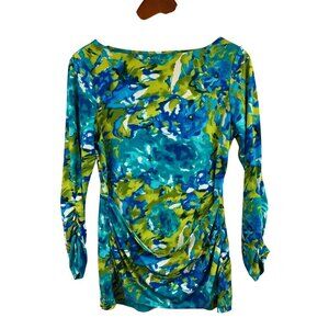 Simonton Says Womens Floral Long Sleeve Top XXS